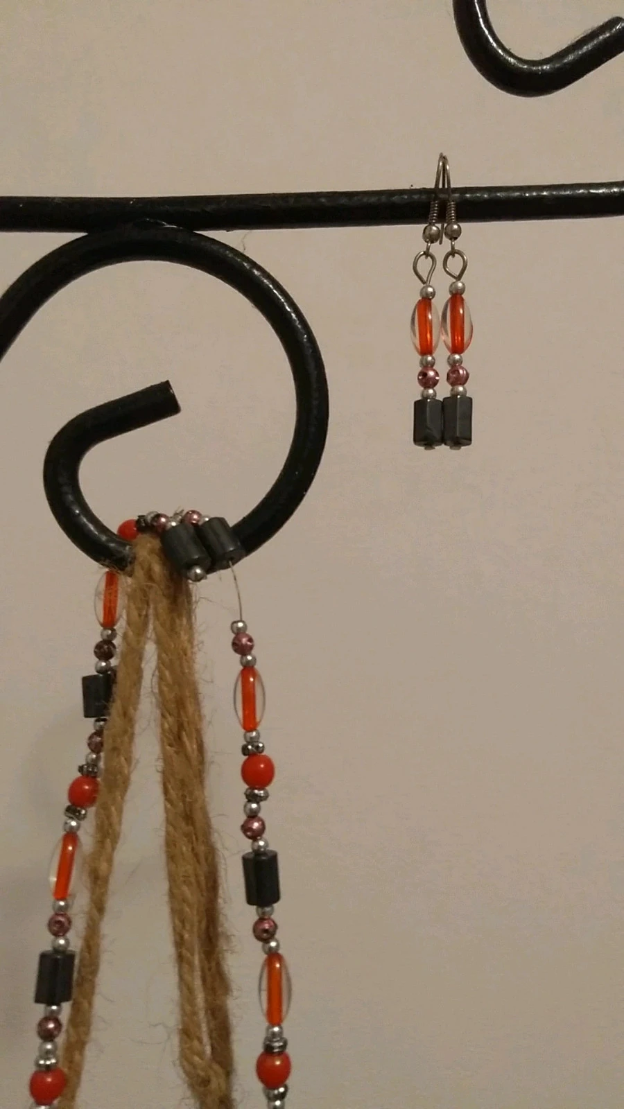 Parure magnétique vermelho, aço e ouro rosa – photo 3
